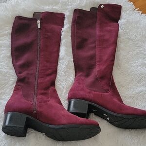 MARC FISHER Women's Burgundy Knee-High Boots